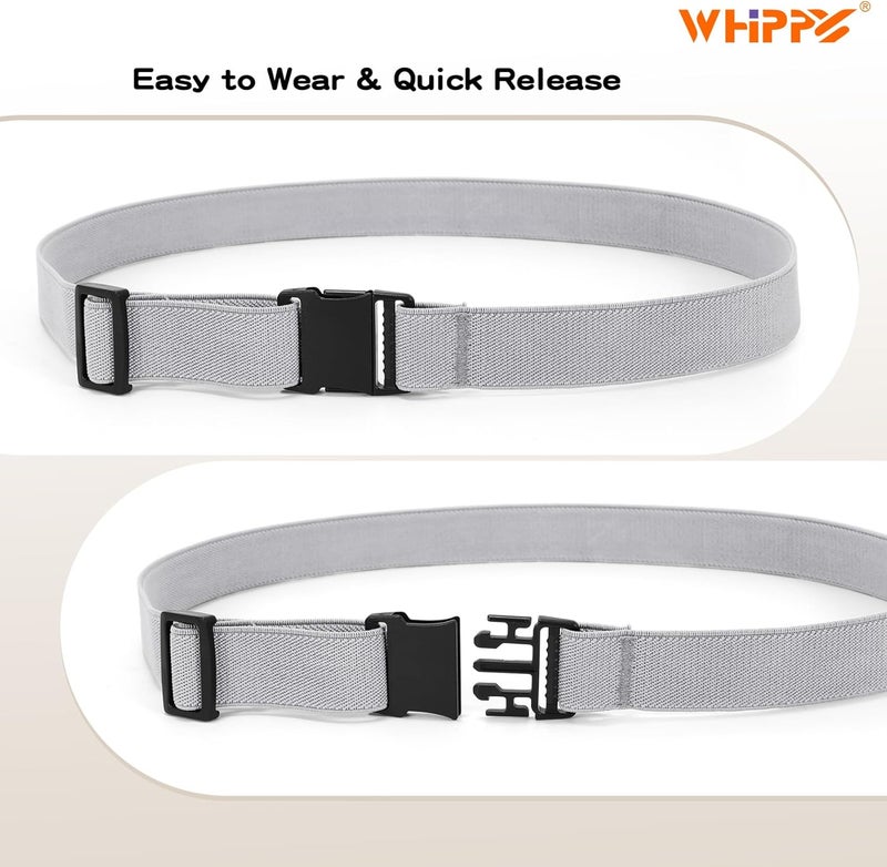 WHIPPY حزام مرن للأطفال للأولاد والبنات - حزام غير مرئي قابل للتمدد مع مشبك قابل للتعديل للحزام للمدرسة والرياضة - Image 5